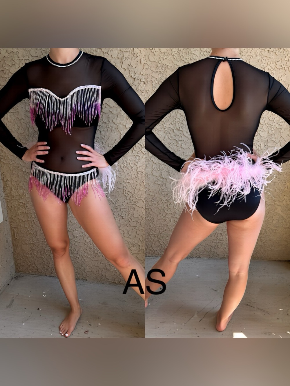 Black and pink costume AS